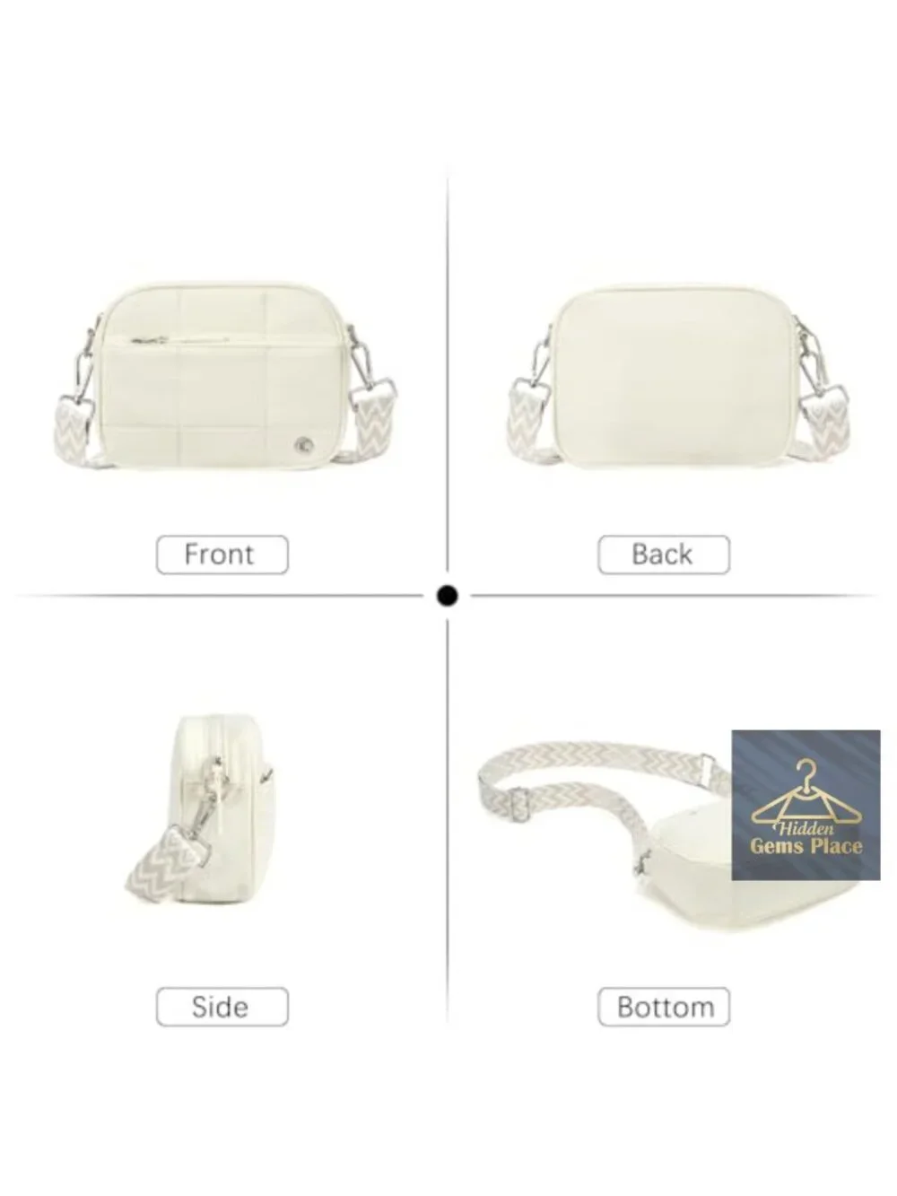 Quilted Crossbody Bag Lightweight Puffer Shoulder Purse with Wide Strap